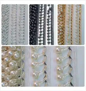 8no Pearl 2no Nalki Decorative Lace for Fashion Projects in Lahore