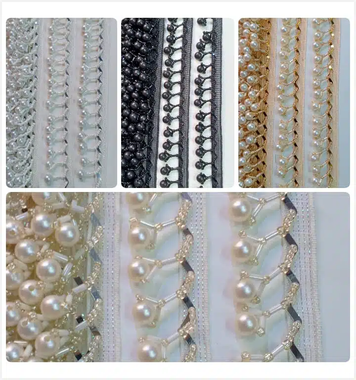 8no Pearl 2no Nalki Decorative Lace for Fashion Projects in Lahore