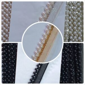 small circle shape pearls lace